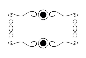 Blank template for text, isolated text box, vector ornaments - illustration