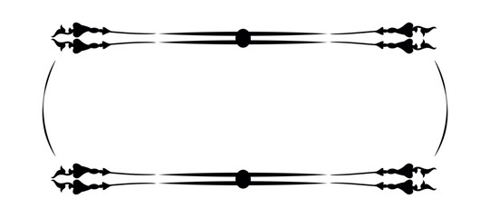 Blank template for text, isolated text box, vector ornaments - illustration © Kristina Zhuravleva