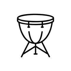 Simple line icon illustration. Instruments. Music. Timpani. Percussion instruments. Orchestra.