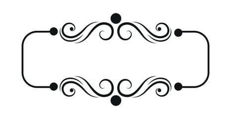 Blank template for text, isolated text box, vector ornaments - illustration © Kristina Zhuravleva