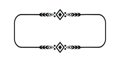 Blank template for text, isolated text box, vector ornaments - illustration © Kristina Zhuravleva