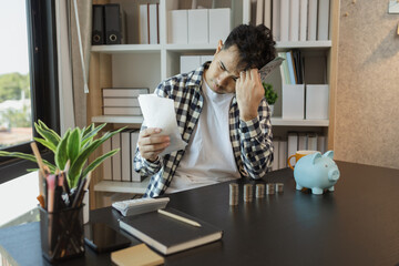 he was stressed because many monthly bills were coming but his total income was not enough to cover...