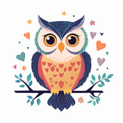 Fototapeta premium かわいいフクロウ