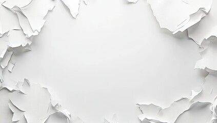 White cracked paper frame