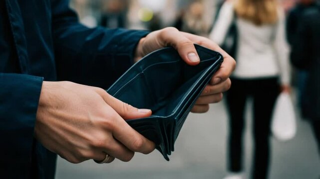 Empty wallet in hands