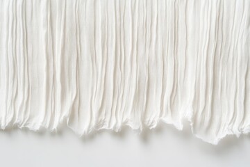 Close-up of pleated white fabric