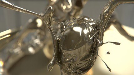 Liquid metal splash in motion