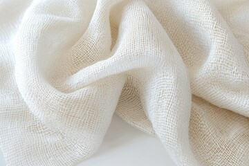 Soft, off-white fabric draped in folds