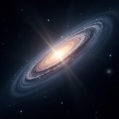 Fototapeta premium Bright Core Spiral Galaxy