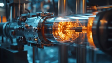 High-Definition Shot of Advanced Industrial Machinery in Action
