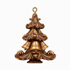 Ornate Gold Christmas Tree Ornament with Bells