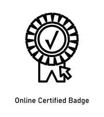 Certified badge icon for verified skill or course completion