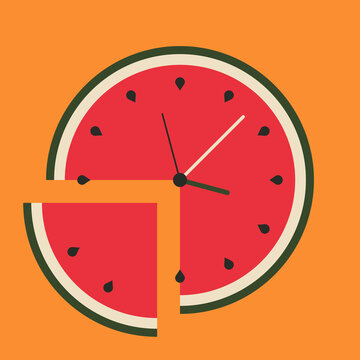 Watermelon clock