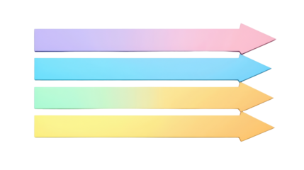 Colorful Gradient Arrows Pointing Right for Directional Guidance in Business and Marketing Concepts