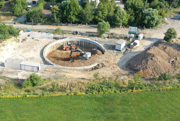 Construction Site Excavated by Heavy Machinery