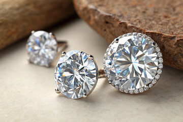 Sparkling diamonds. Ornaments. Jewelry.