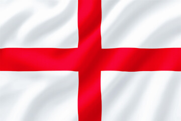 Fototapeta premium flag of england waving, flowing, National flag waving in the wind. Symbol of patriotism, pride, independence, and national identity. Perfect for use in political, educational, or cultural content