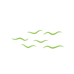 abstract green wave lines