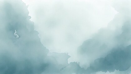 Obraz premium Watercolor painting light gray fog effect background