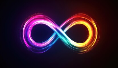 Vibrant infinity symbol