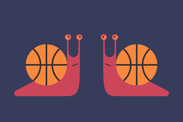 Basketball snails