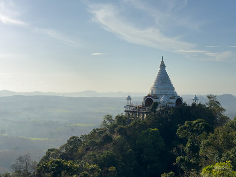 White temple on top of the hill
