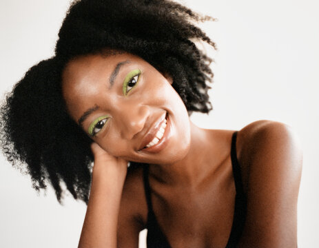 Happy makeup portrait