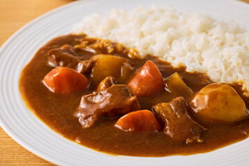 日本の家庭的なカレーライス　Japanese homemade curry rice