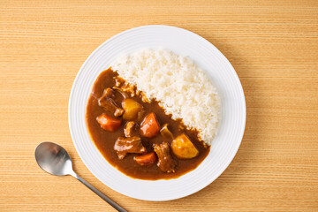 日本の家庭的なカレーライス　Japanese homemade curry rice