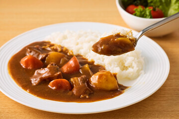 日本の家庭的なカレーライス　Japanese homemade curry rice