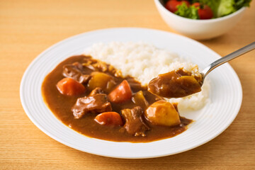 日本の家庭的なカレーライス　Japanese homemade curry rice