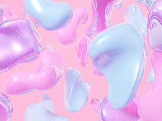 Abstract shapes, pastel colors