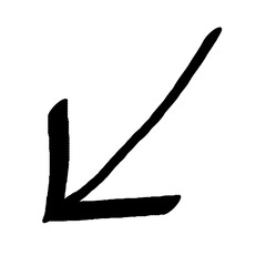 Doodle emphasis arrow vector. Design arrow line hand drawn icon. Arrow grunge twist curve wave. 