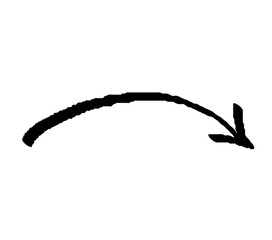 Doodle emphasis arrow vector. Design arrow line hand drawn icon. Arrow grunge twist curve wave. 