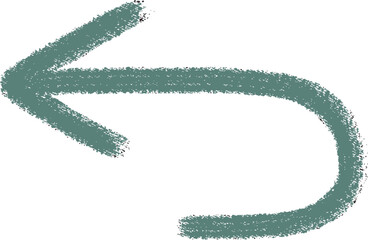 手書きでモスグリーンの戻るアイコン　Adobe Illustrator Artwork