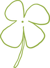 Line Art Rounded Clover Leaf Form