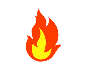 シンプルな赤い炎のイラスト