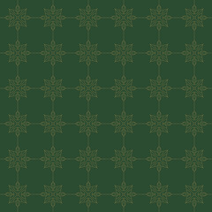 seamless floral and cross gold green color. simple  Vector art of floral elements and cross patterns 