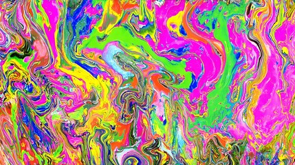 Abstract vibrant swirling colours