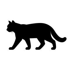 Fototapeta premium Elegant European Wildcat Silhouette in Natural Setting with Subtle Artistic Flair