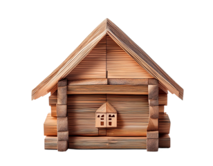 Wooden Log Cabin Model