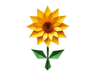 Paper Origami Sunflower