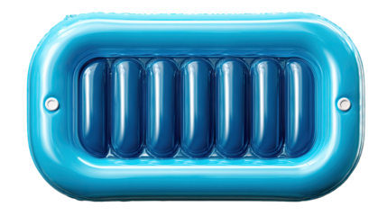 Inflatable Pool Raft: Relaxing blue inflatable pool raft, perfect for summer fun.  Enjoy leisurely floats in comfort and style.