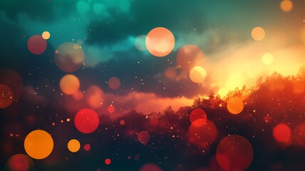 抽象的でノスタルジックな光のぼけ