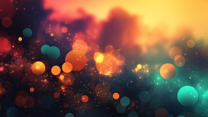 抽象的でノスタルジックな光のぼけ