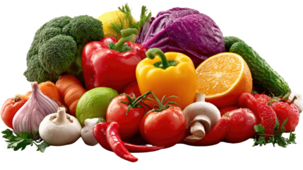 Fresh and colorful vegetable still life: A vibrant still life composition showcases a variety of colorful and fresh vegetable, enticing viewers with their visual appeal and freshness.