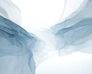 Delicate flowing fabric, light blue tones