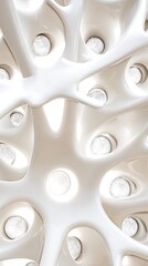 Abstract white organic structure