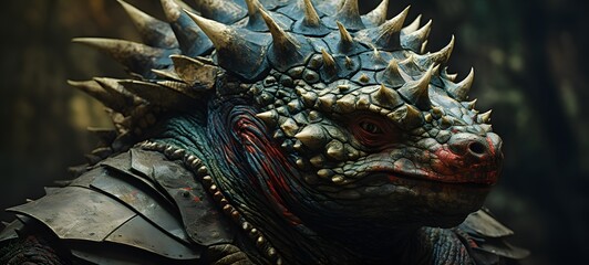 Fototapeta premium The mighty knight of Ankylosaurus,ai generative