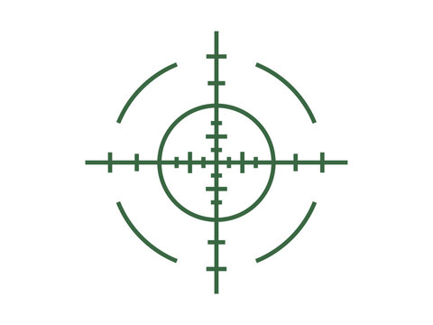 Targer crosshair vector icon. Military and war vector illustration symbol. Flat vector icon.